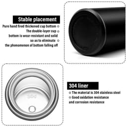 500ml Car Stainless Steel Smart Thermal Mug Intelligent Temperature Display Cup For Audi Sline Q3 Q5 Q7 RS3 RS4 A3 A4 B5 Quattro