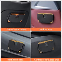Car Card Storage Box Car Mounted Card Holder Voucher Storage Case Car Refueling High-Speed Card Slot Card Holder Auto Interior