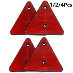 1/2/4Pcs Red Triangle Reflectors Rear Reflectors Safety Warning For Trailer Bike Motorcycle Truck Boat Auto Car Accessories 