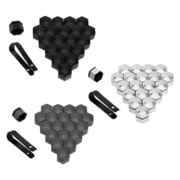 20/60pcs 17/19/21mm Wheel Nut Bolt Head Cover Cap Protective Bolt Caps Exterior Decoration Protecting Bolt Rims Screws Plugs