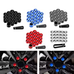 20/60pcs 17/19/21mm Wheel Nut Bolt Head Cover Cap Protective Bolt Caps Exterior Decoration Protecting Bolt Rims Screws Plugs