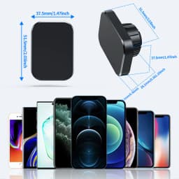 Mini Magnetic Car Phone Holder Dashboard Swivel Mount with Strong Adhesive Base Universal Sticky Stand for All Mobile Cell Phone