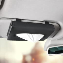 1PC Tissue Box PU Leather Car Sun Visor Hanging Holder Car Tissue Boxes Auto Interior Storage Decoration Accessories