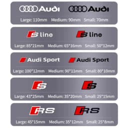 Car Brake Caliper Sticker Heat Resistant Decals Auto Accessories For Quattro For Audi S Line A1 A3 A4 A6 A7 Q3 Q5 Q7 RS3 RS4 RS5