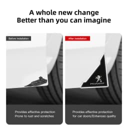 2Pcs Car Door Corner Protector Stickers Decoration For New Peugeot 206 208 207 3008 308 2008 107 508 607 106 406 407 307 301 408