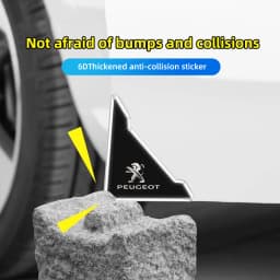 2Pcs Car Door Corner Protector Stickers Decoration For New Peugeot 206 208 207 3008 308 2008 107 508 607 106 406 407 307 301 408