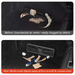 YZ For Tesla Model Y Juniper 2026 Under Seat Air Outlet Anti-blocking Cover Condition Outlet Mask Trim Strips Car Accessories