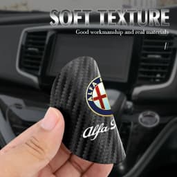 2Pcs Car Coasters Water Cup Mats Waterproof Slot Pads For Alfa Romeo 156 159 147 4C 8C 166 Giulia Giulietta Mito Spider Tonale