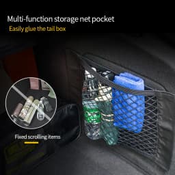 BLALION Car Trunk Storage Bag Nylon Mesh Nets Auto Trunk Rear Organizer Elastic String Luggage Holder Pocket Car Stowing Tidying