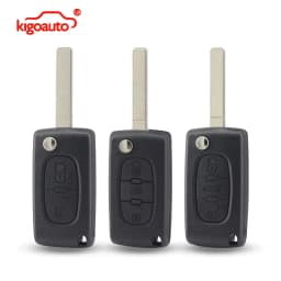 Kigoauto Car Remote Key Fob Shell Case 2/3/4 Button Replacement for Peugeot 207 307 308 407 607 807 for Citroen C2 C3 C4 C5 C6