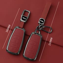 Alloy Leather Car Key Case Cover Shell Fob for Chery EBRO S400 S700 S800 Protection Key Bag Keychain Auto Interior Accessories