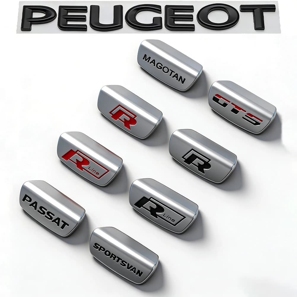 Car Steering Wheel Accessories Metal Stickers For VW Golf T‑Roc Tiguan Polo Passat T‑Cross Taigo ID.4 ID.7 Atlas Beetle MK7 6