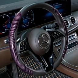 Car Universal 38cm Carbon Fiber Car Steering Wheel Cover Non-slip Card Cover Auto Steering Wheel Handle Booster Protective Cover