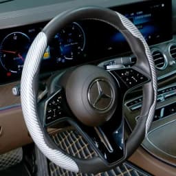 Car Universal 38cm Carbon Fiber Car Steering Wheel Cover Non-slip Card Cover Auto Steering Wheel Handle Booster Protective Cover