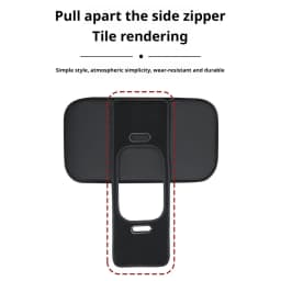 SEAMETAL Large Capacity Car Seat Organizer Universal Portable Storage Bag Zipper Side Opening Design Wear-Resistant Pu Leather