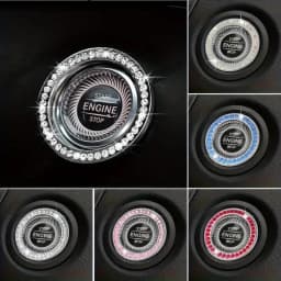 The Car Starts the Rhinestone Decoration Ignition Ring with Diamond Decoration Ring with One Button