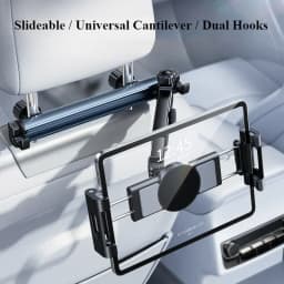 Hipacool Telescopic Car Phone Holder Tablet Seat Back Stand Headrest Adjustable Magneitc Car Tablet Bracket for 5.6-11.8“Device