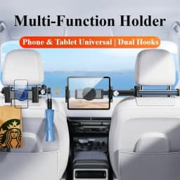 Hipacool Telescopic Car Phone Holder Tablet Seat Back Stand Headrest Adjustable Magneitc Car Tablet Bracket for 5.6-11.8“Device