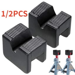 Car Jack Rubber Pad Car Slotted Lift Jack Stand Rubber Pads Universal Repair Tools Frame Protector Adapter Jacking Tools 1/2PCS