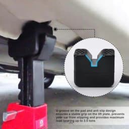 Car Jack Rubber Pad Car Slotted Lift Jack Stand Rubber Pads Universal Repair Tools Frame Protector Adapter Jacking Tools 1/2PCS