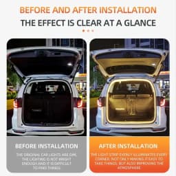 Car high brightness trunk lighting ambient light interior decoration LED wiring free automatic sensing tailgate light strip