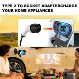 European Outdoor Electricity V2L Discharger Type 2 EV Discharger EU socket For BYD MG Geely Jaecoo ZEEKR XPENG Renault NAMMI EU