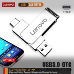 Lenovo USB3.2 USB Flash Drive 512GB OTG Pen Drive High Speed Type-C Flash Disk Real Capacity Metal Pendrive For Phone Computer