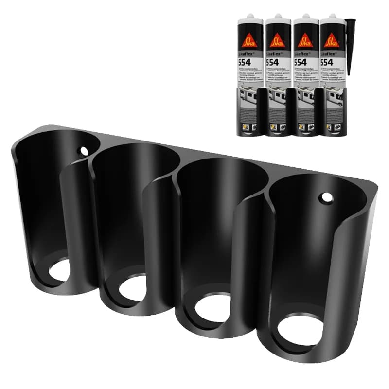 Motorhome/Garage Wall-Mounted Organiser 2/4/6-Bay Silicone Caulking Gun Holder Caulking Cartridge Rack Neat Storage System