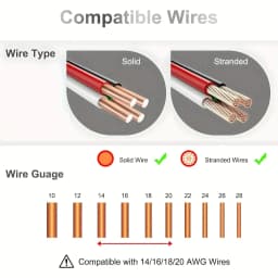 10Pcs T1 T2 Wire Connectors T-Type 2 Pin 2 Way LED Wire Connector with Locking Buckle Pluggable Universal Compact Wire