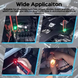 Power Circuit Probe Tester, 6-24V Dc Automotive Test Light, 12-Volt Circuit Tester with 13-Foot Lead Wire, Circuit Breaker Finder, for Continuity Testing of Cars, Suvs, and Trucks