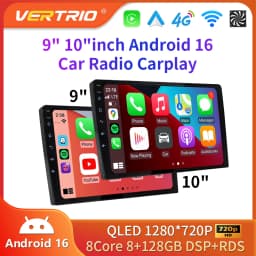Wireless Carplay 2din Android 16 Car Radio Multimedia Video Player Universal 9/10 inch AutoRadio GPS Navigation 4G WiFi DVD