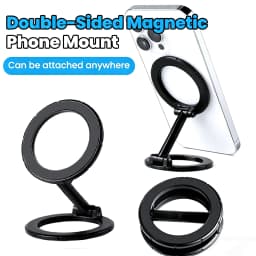 Double Sided Magnetic Car Foldable Cell Phone Holder 360°  Swivel Adjustable Phone Mount For Instrument Panel Navigation Bracket