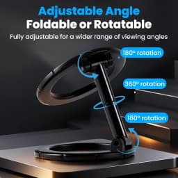Double Sided Magnetic Car Foldable Cell Phone Holder 360°  Swivel Adjustable Phone Mount For Instrument Panel Navigation Bracket