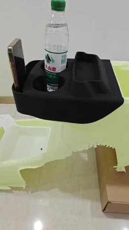 Smabee for Tesla Model Y Standard RWD 2025 2026 Water Cup Holder Insert Car Cup Box Shock-Absorbing Tray Silicone Organizer