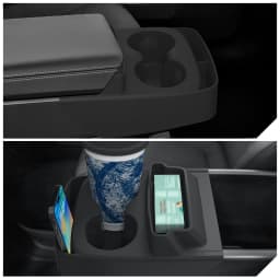 Smabee for Tesla Model Y Standard RWD 2025 2026 Water Cup Holder Insert Car Cup Box Shock-Absorbing Tray Silicone Organizer