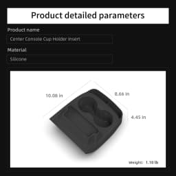 Smabee for Tesla Model Y Standard RWD 2025 2026 Water Cup Holder Insert Car Cup Box Shock-Absorbing Tray Silicone Organizer
