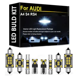 Car Interior LED Lights Kit For AUDI A4 S4 RS4 B5 B6 B8 Sedan Avant (W) 1996 1999 2000 2001 2005 2007 2009 2010 2011 2013 2015