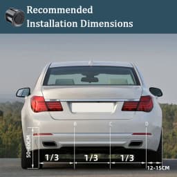 Hippcron Car Parking Sensors Parking Kit Display 22mm 4 Sensors Backlight Reverse Backup Radar Monitoring System 8 Colors