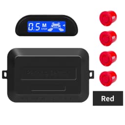 Hippcron Car Parking Sensors Parking Kit Display 22mm 4 Sensors Backlight Reverse Backup Radar Monitoring System 8 Colors