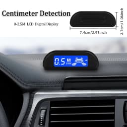 Hippcron Car Parking Sensors Parking Kit Display 22mm 4 Sensors Backlight Reverse Backup Radar Monitoring System 8 Colors