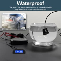 Hippcron Car Parking Sensors Parking Kit Display 22mm 4 Sensors Backlight Reverse Backup Radar Monitoring System 8 Colors