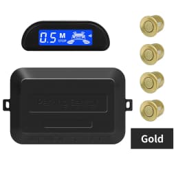Hippcron Car Parking Sensors Parking Kit Display 22mm 4 Sensors Backlight Reverse Backup Radar Monitoring System 8 Colors