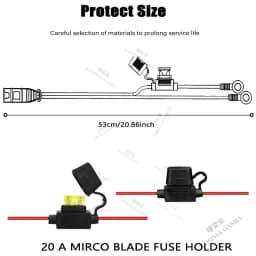 1/2PCS M10/M6 Silicone Cable Car Plug Fast Charging Connector Cable for NOCO GC008 X-Connect Cable Eyelet Terminal Connector