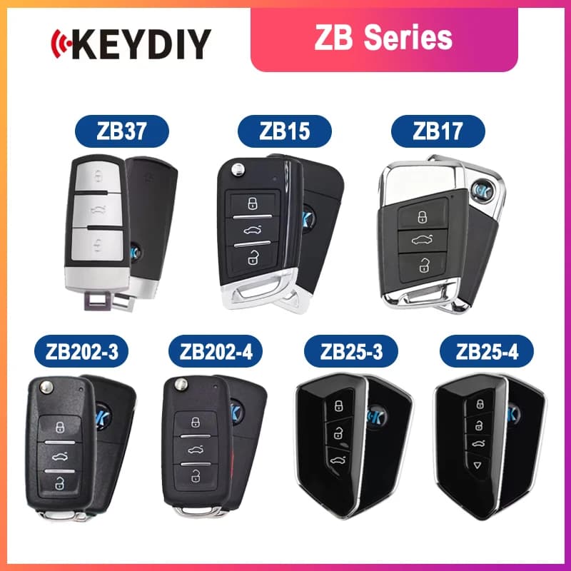 KEYDIY KD ZB Series Smart Key Car Remote ZB202-3/4 ZB25-3/4 ZB15 ZB17 ZB37 for KD-X2 KD-MAX Programmer Replacement for VW Style