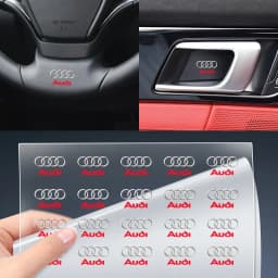 Car Interior 3D Sticker Central Control Decals Emblem Badge for Audi Sline B7 B8 B9 A3 8P 8V 8L A5 A6 C6 C5 C7 4F A1 A7 A8 Q2 Q3