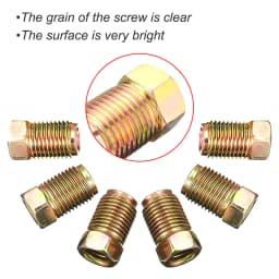 20pcs Brake Pipe 10mmx1mm Male Short Brake Pipe Screw Nuts for 3/16 Inch Metric Braking Tubes For Car SUV Motorcycles