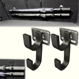 2Pcs Car Trunk Hooks, Universal No-Drill Hanger, Storage Organizer for Umbrella, Towel, Fishing Rod, Camping Gear, Fits Most Car