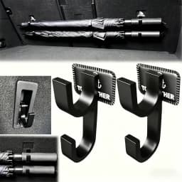 2Pcs Car Trunk Hooks, Universal No-Drill Hanger, Storage Organizer for Umbrella, Towel, Fishing Rod, Camping Gear, Fits Most Car