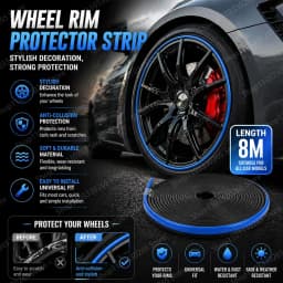 Wheel Rim Protector Strip – Stylish Decoration for Car Wheels, Anti-Collision, Durable, Universal Fit, Easy Installation