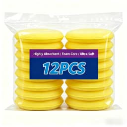 60-12PCS Car Waxing Polish Wax Foam Sponges High Density Detailing Applicator Pad Soft Sponge Detail Washing Car Cleaning Tool